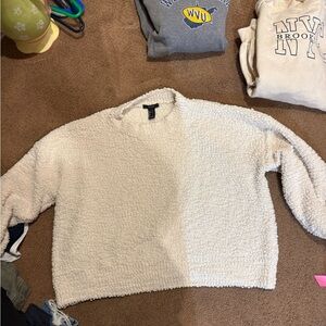Forever 21 Off-White Cozy Crew Neck Sweater